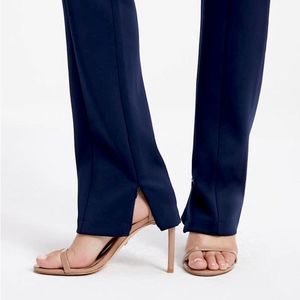Good American Flare Pants Zipper Hem Scuba EUC